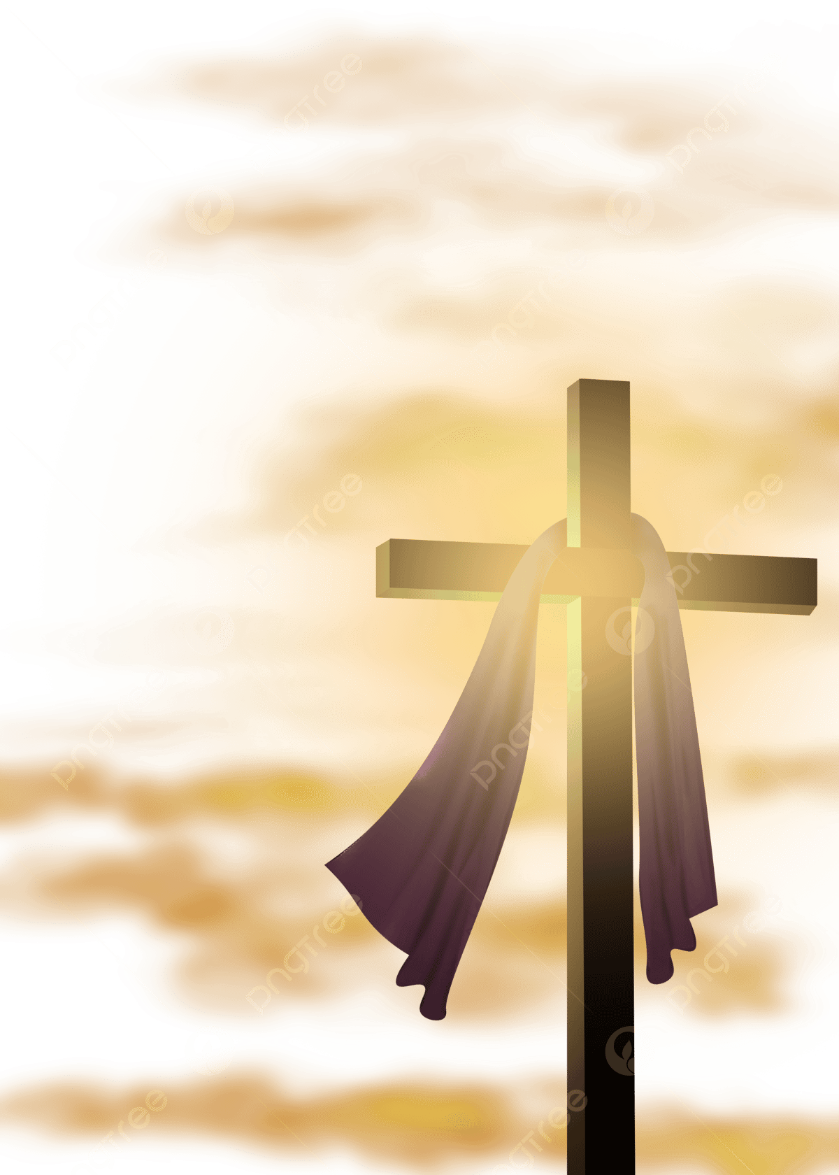 Cross Jesus Border Scarf Cross Jesus Frame Christianity PNG 