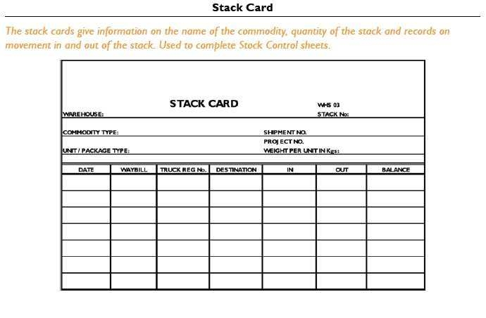printable stock card template