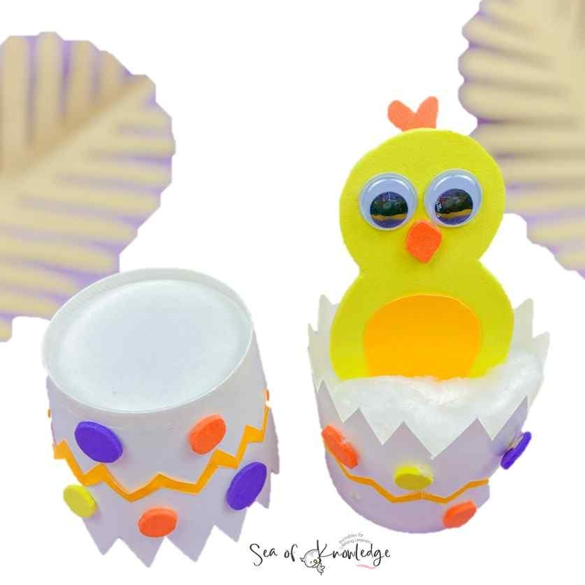 printable hatching chick craft template
