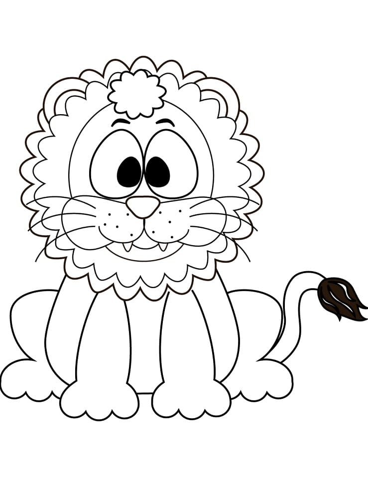 Cute Lion Coloring Page Free Printable Coloring Pages For Kids