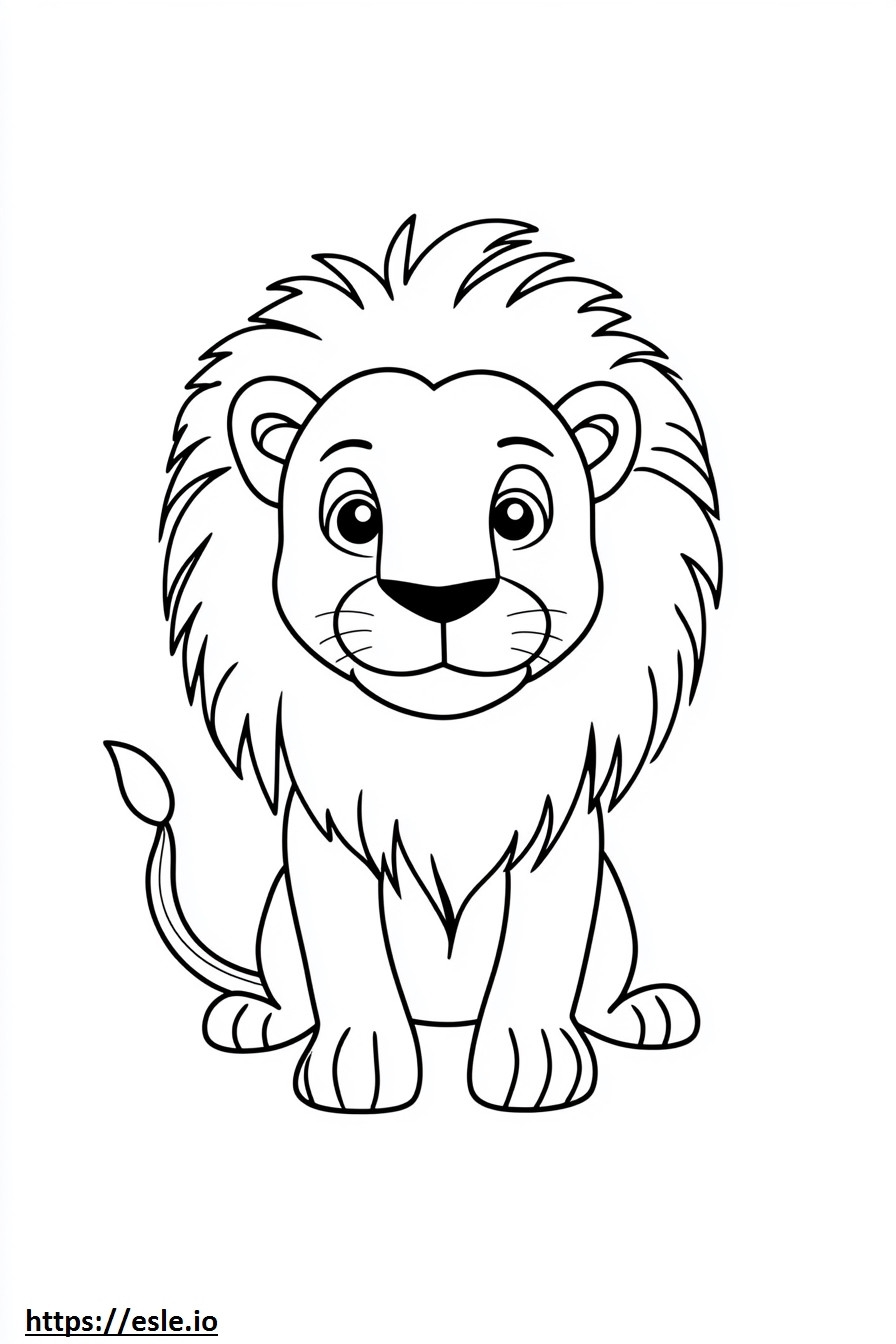 Cute Lion Coloring Page