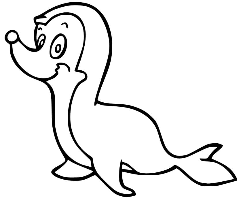 sea lion coloring page