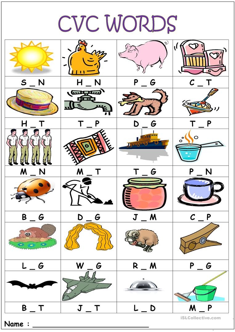 Cvc Worksheet Cvc Worksheet Printable Printable Worksheets