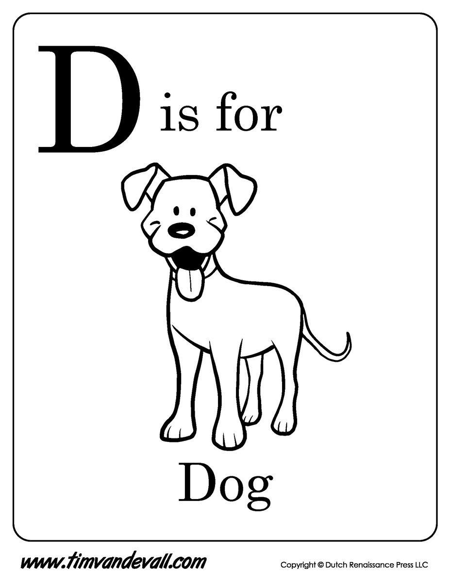 D is for Dog Printable Tim 39 s Printables