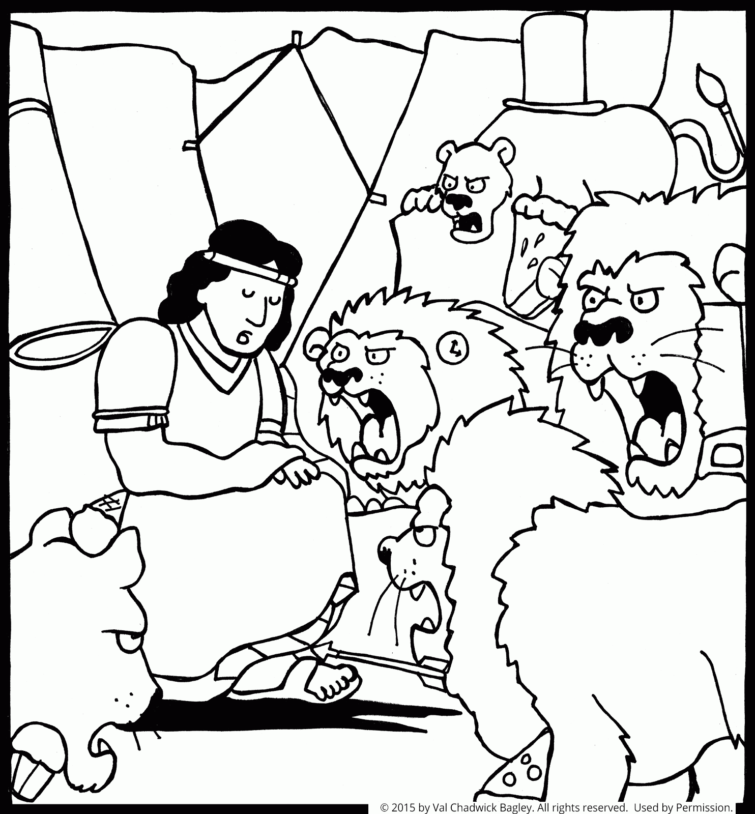 Daniel And The Lions Den Coloring Pages Coloring Home