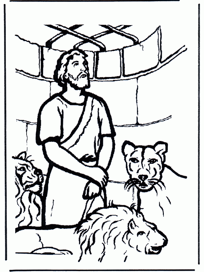 Daniel And The Lions Den Coloring Pages Coloring Home