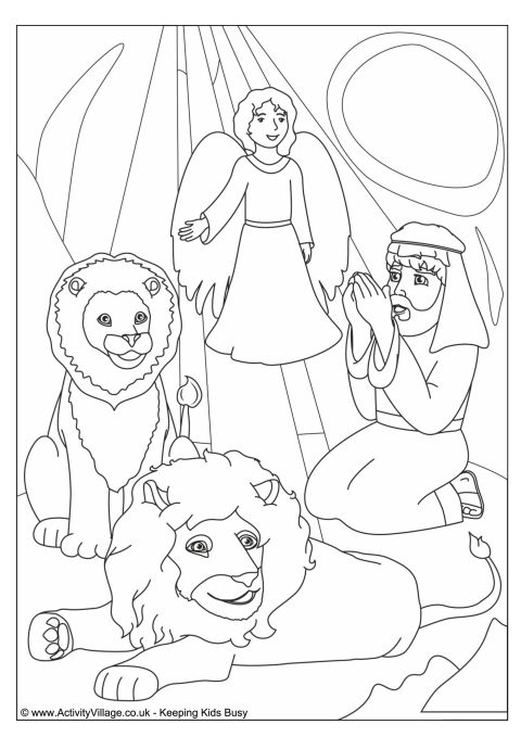 Daniel And The Lions Den Coloring Pages Coloring Home
