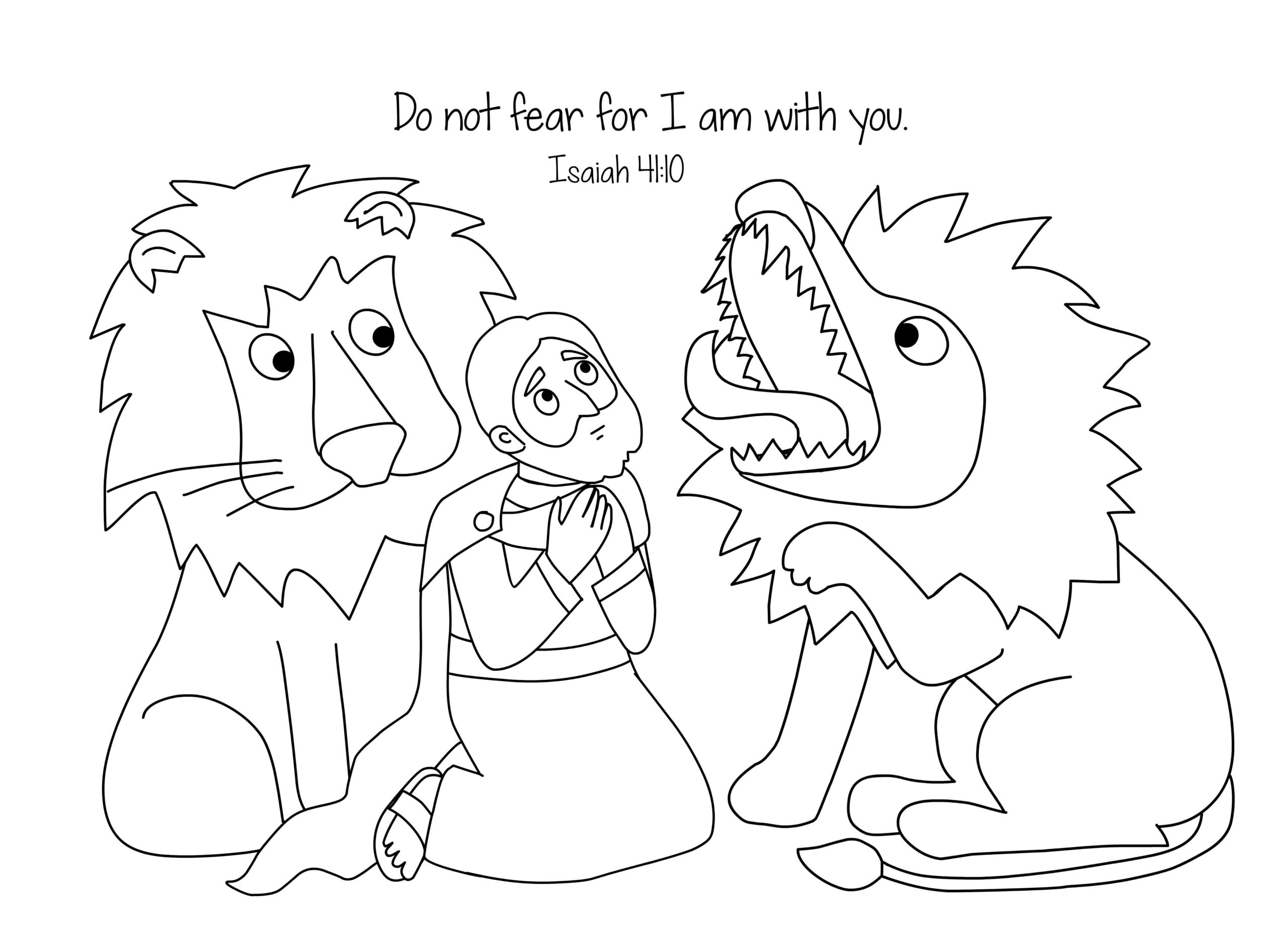 Daniel And The Lions Den Coloring Pages Free At GetColorings Free 