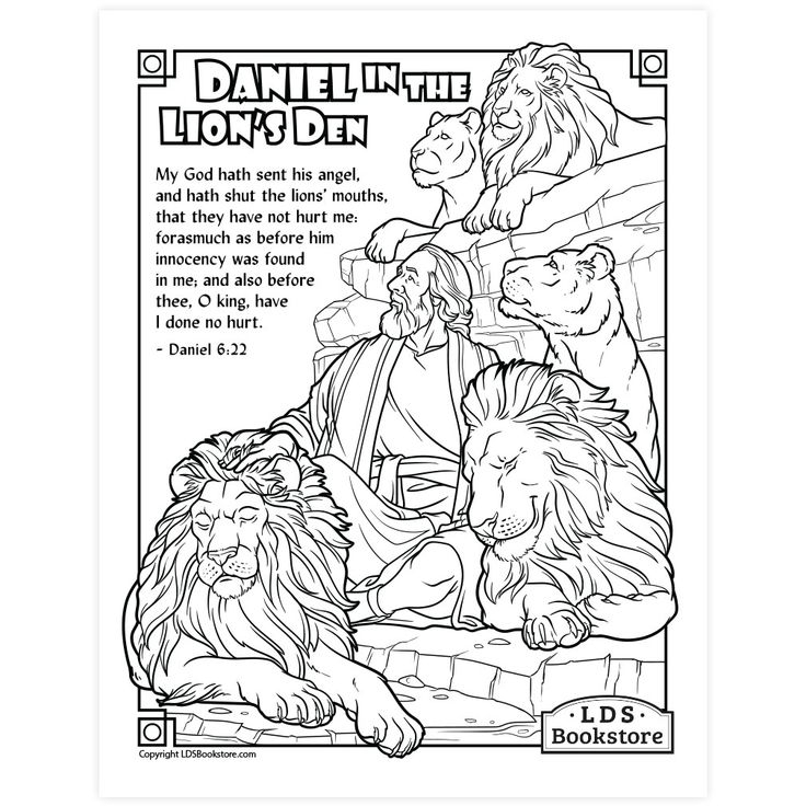 Daniel In The Lion 39 s Den Coloring Page Printable Daniel In The Lion 