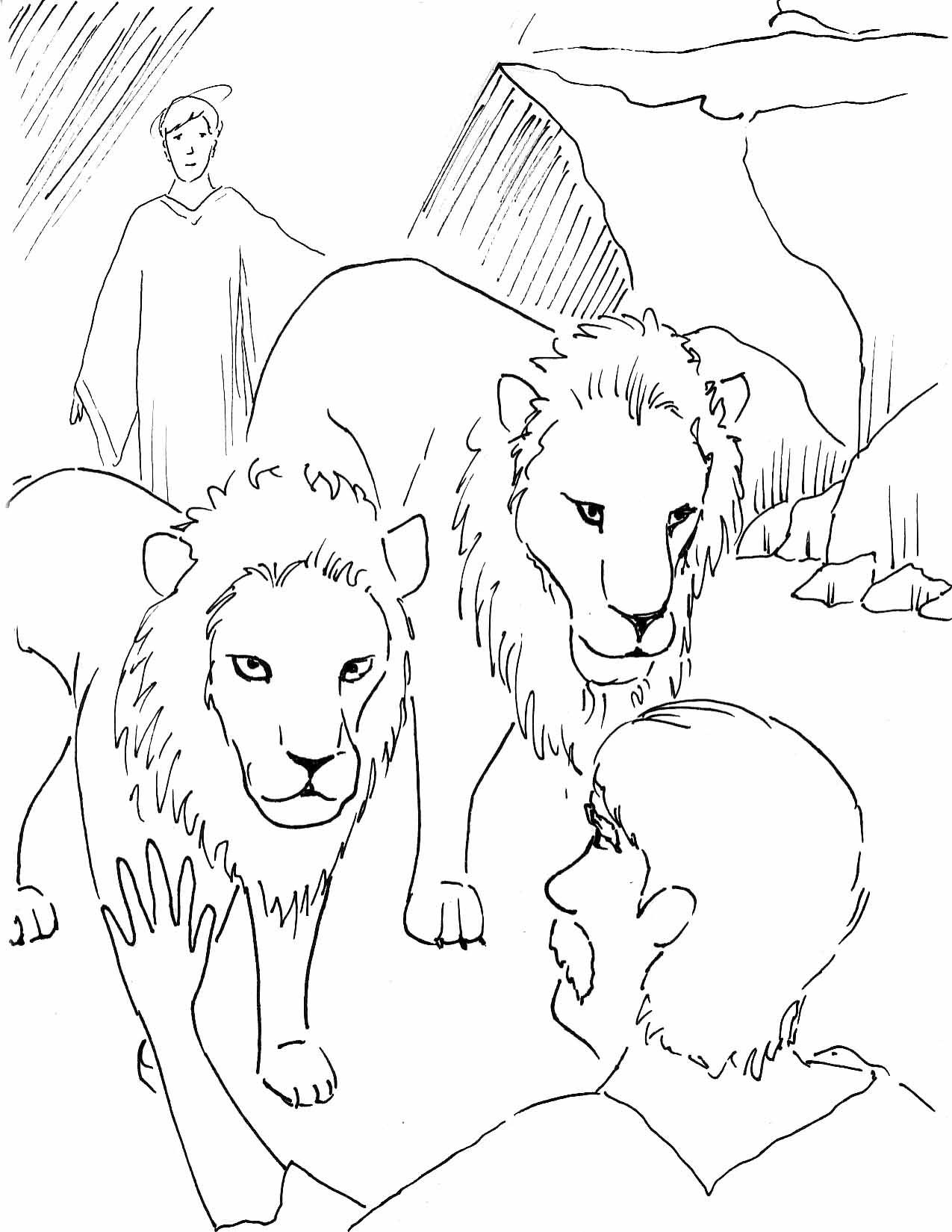 Daniel In The Lion Den Coloring Pages Coloring Home