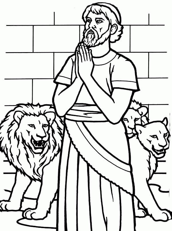 Daniel In The Lion Den Coloring Pages Coloring Home