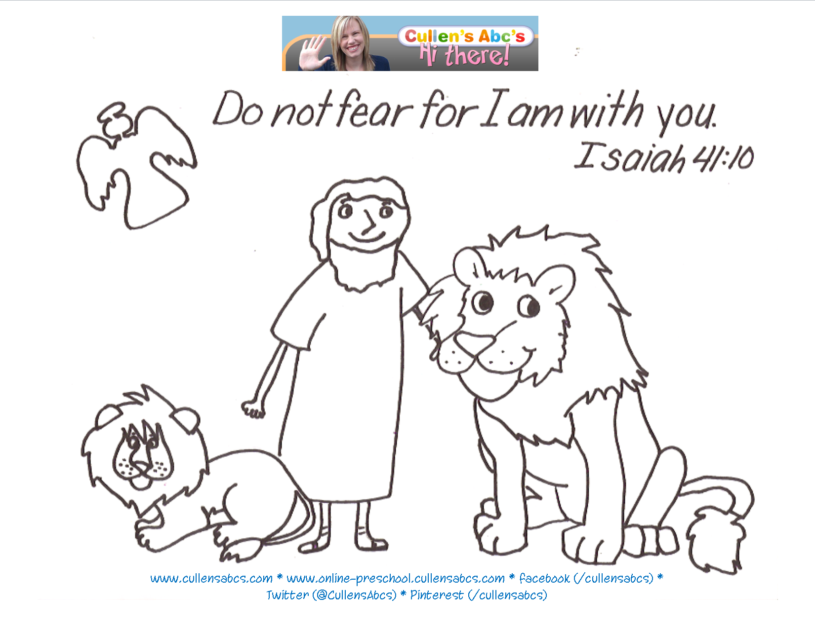 Daniel In The Lion Den Coloring Pages Coloring Home