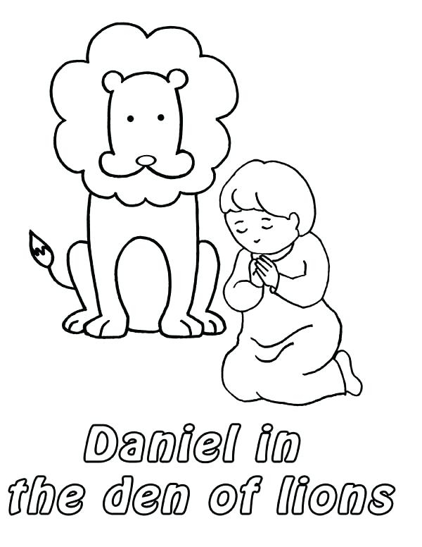coloring page daniel in the lions den