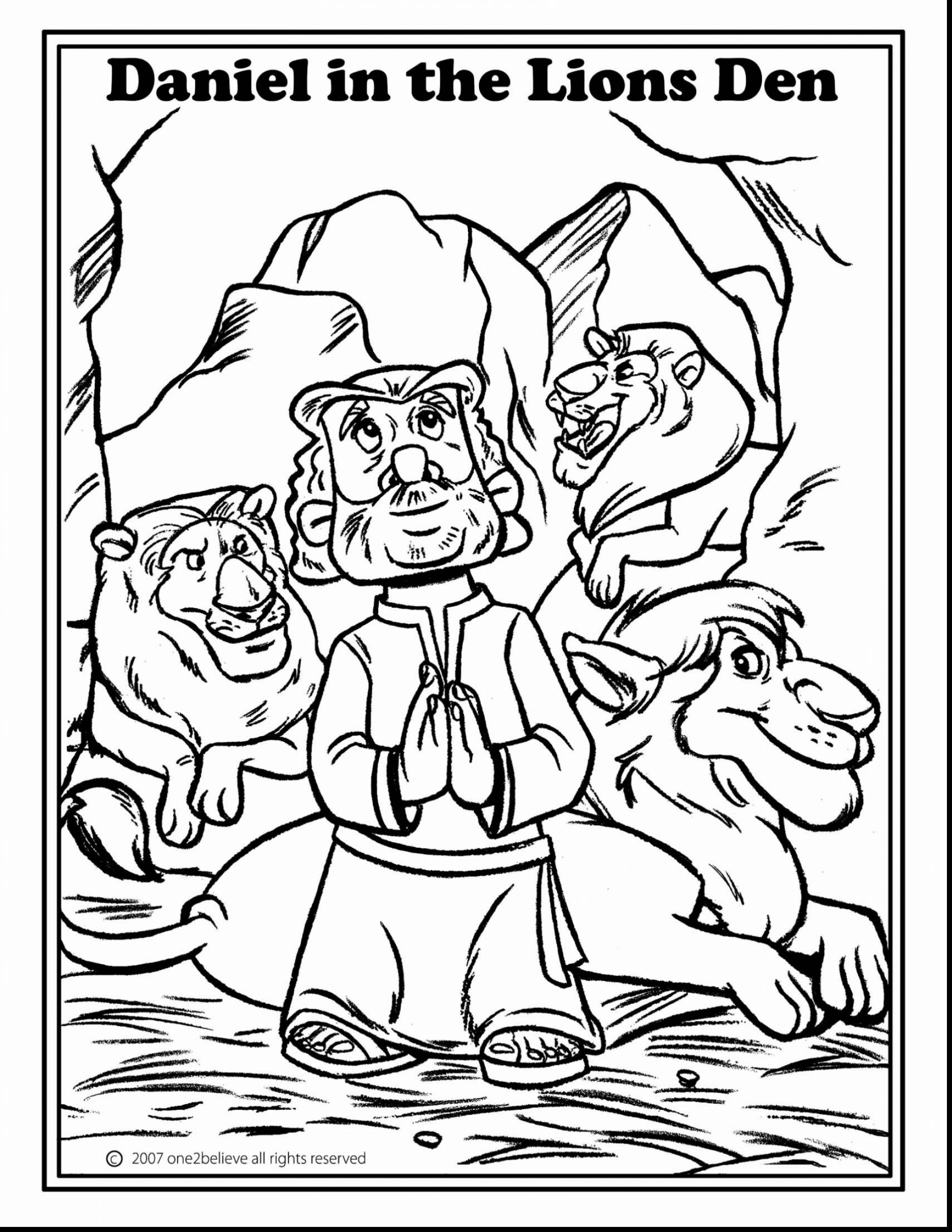 Daniel In The Lions Den Coloring Page At GetDrawings Free Download