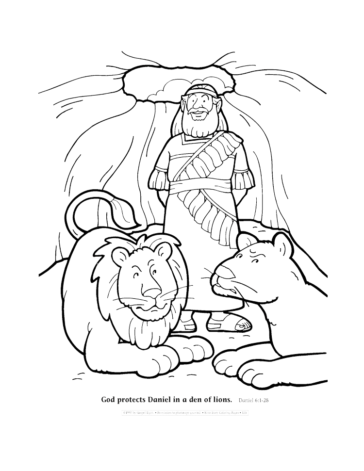 Daniel In The Lions Den Coloring Pages Daniel And The Lions Den The 