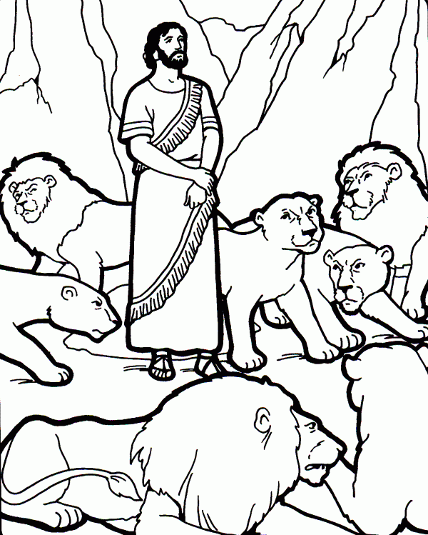 Daniel Lions Den Coloring Coloring Pages