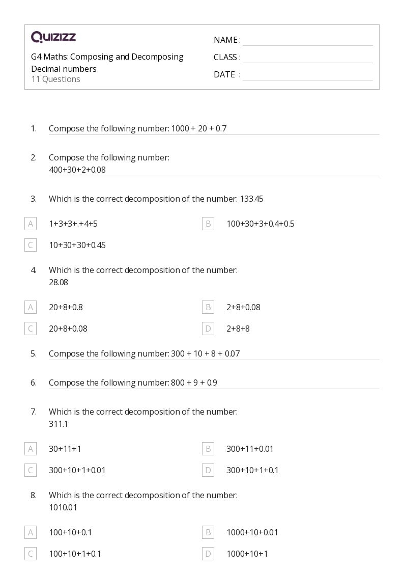 Decomposing Teen Numbers Worksheets K5 Learning Worksheets Library