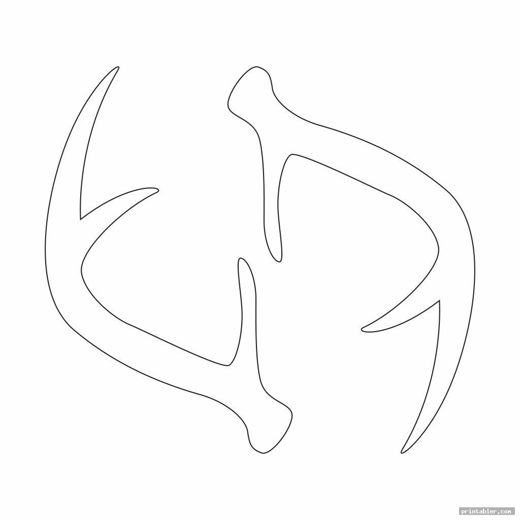 Deer Antler Template Printable Gridgit