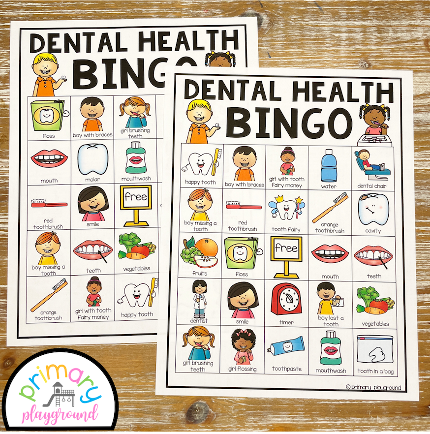 Dental Health Bingo Print And Play Game Primary Playground