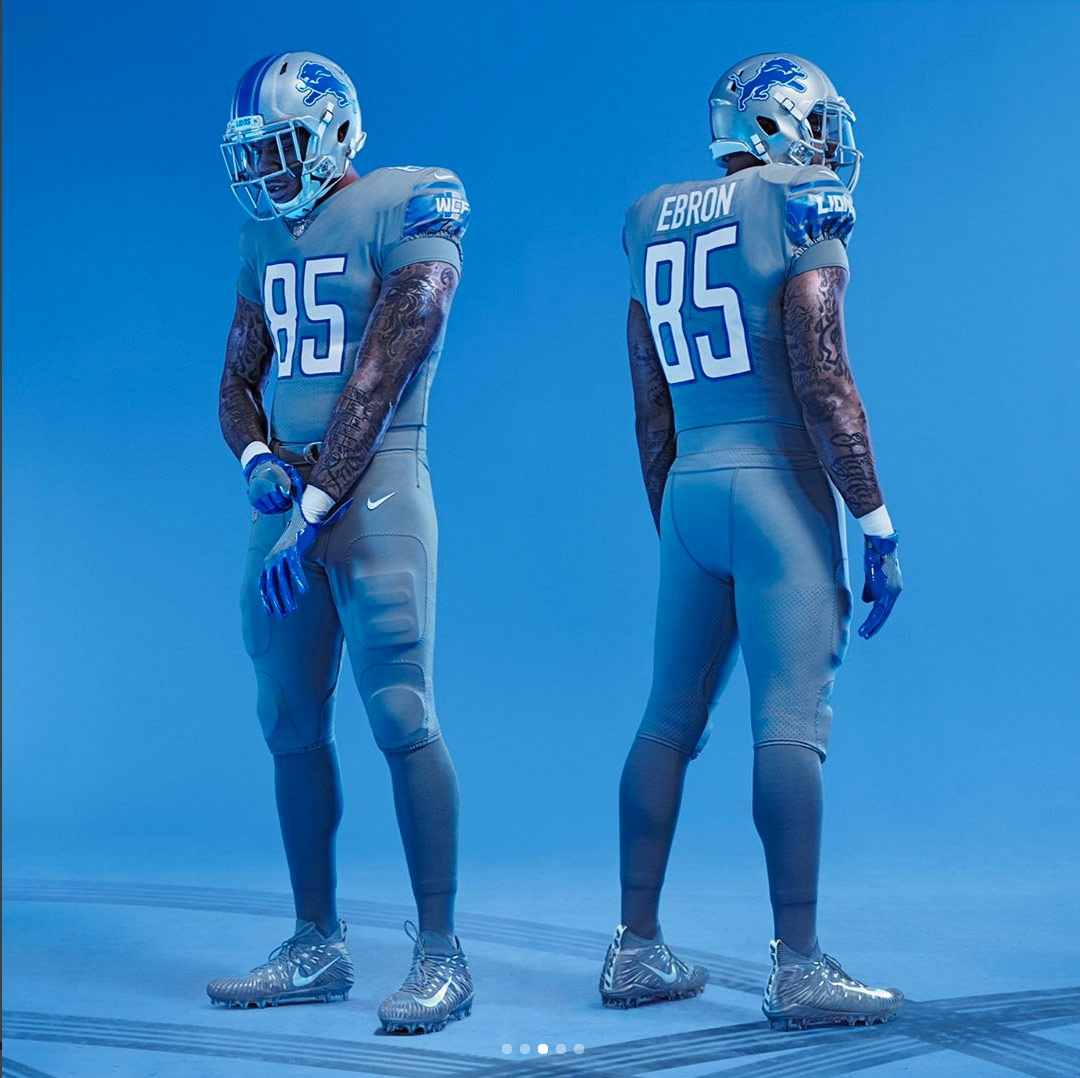 Detroit Lions 2025 Uniforms Freddy Chiquia