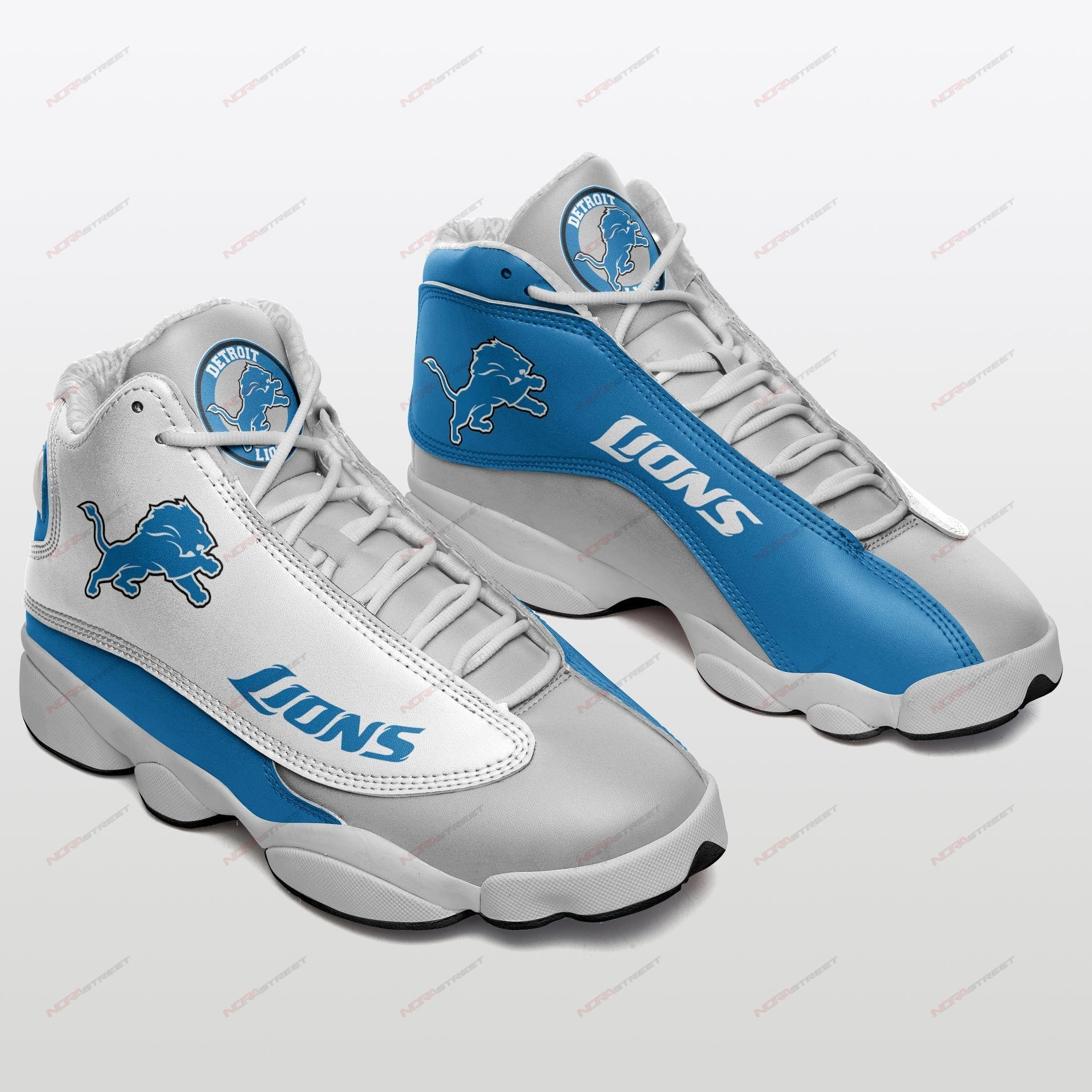 Detroit Lions Air Jordan 13 Sneakers Sport Shoes Luxwoo