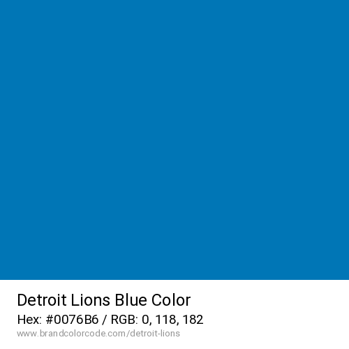 Detroit Lions Brand Color Codes BrandColorCode
