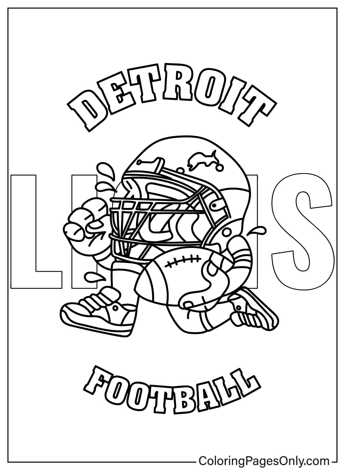 lions football coloring pages