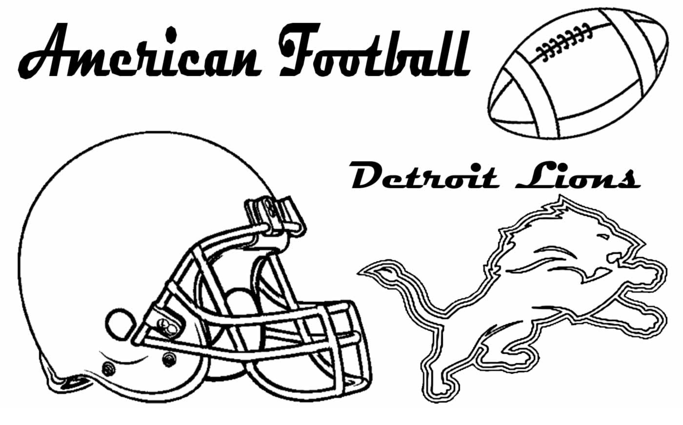 Detroit Lions Coloring Pages Pdf Printable Coloringfolder