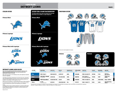 Detroit Lions Colors Sports Teams Colors U S Team Colors