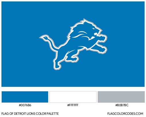 Detroit Lions Flag Color Codes