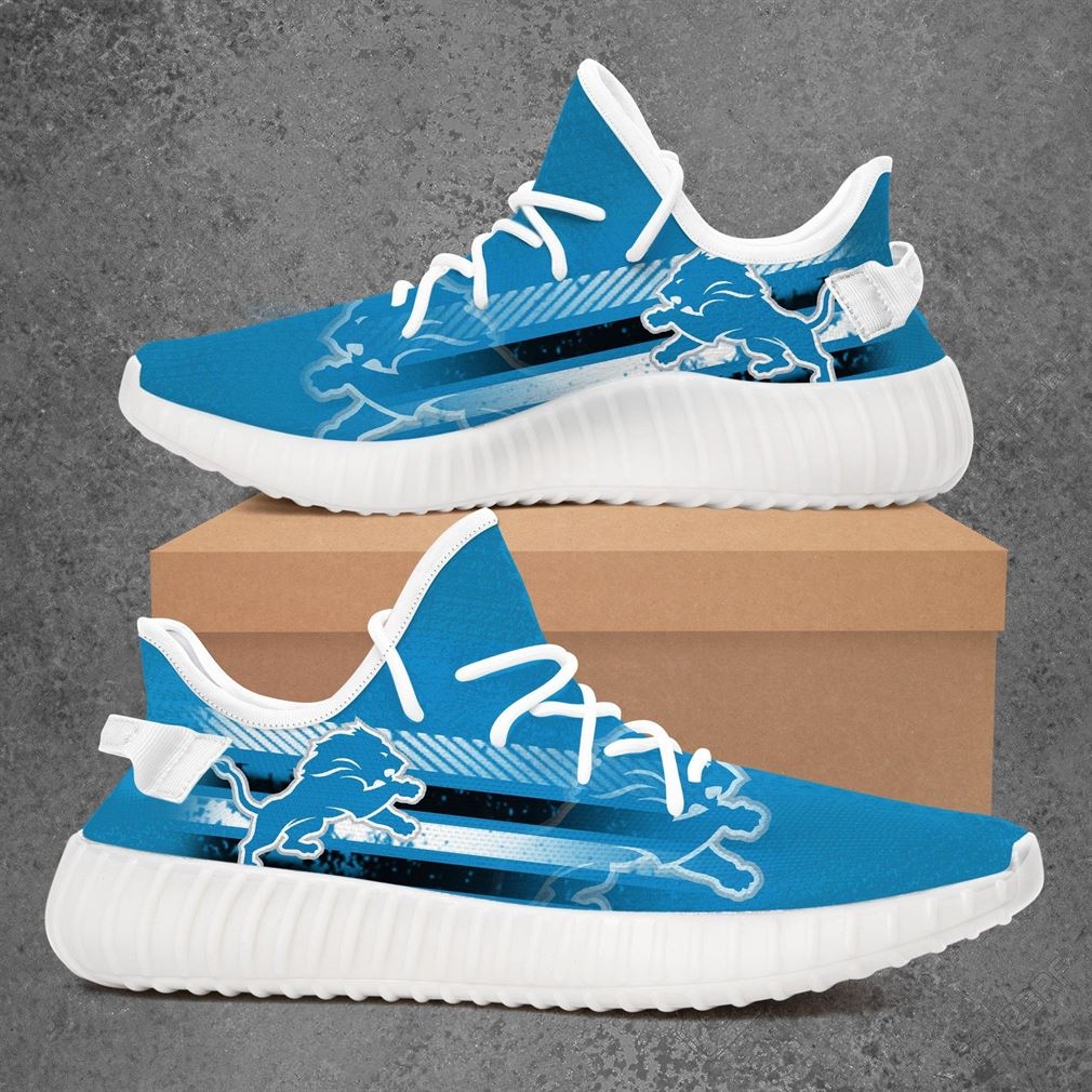 Detroit Lions Nfl Football Yeezy Sneakers Shoes Luxwoo