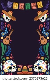 dia de los muertos picture frame printable