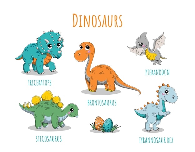 Dinosaur Cartoon Images With Names Printable Infoupdate