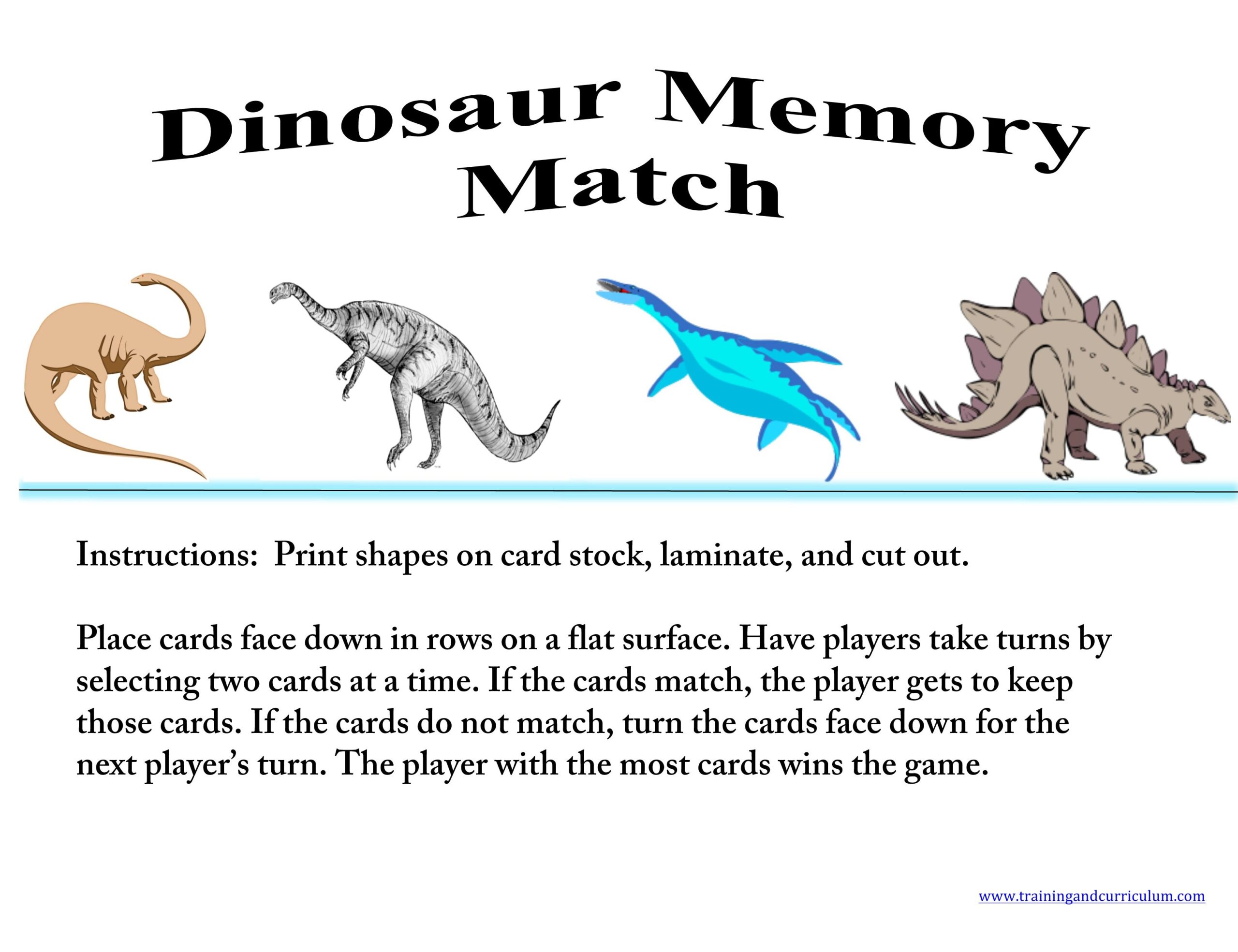 Dinosaur File Folder Games Partracker