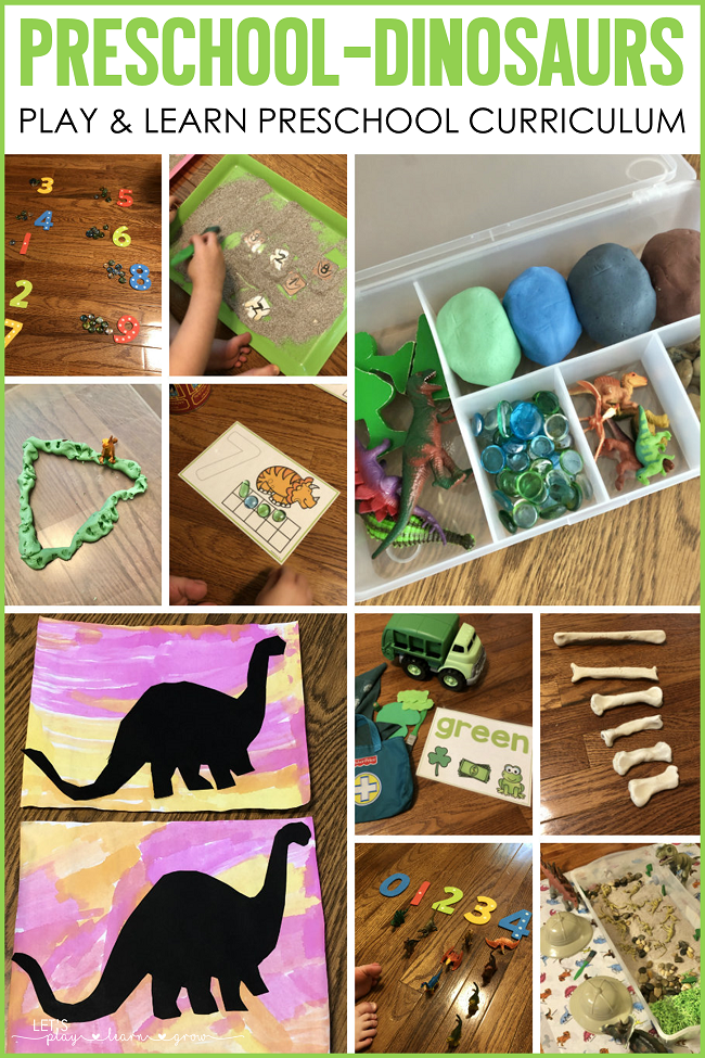 dinosaur printable activities preschool