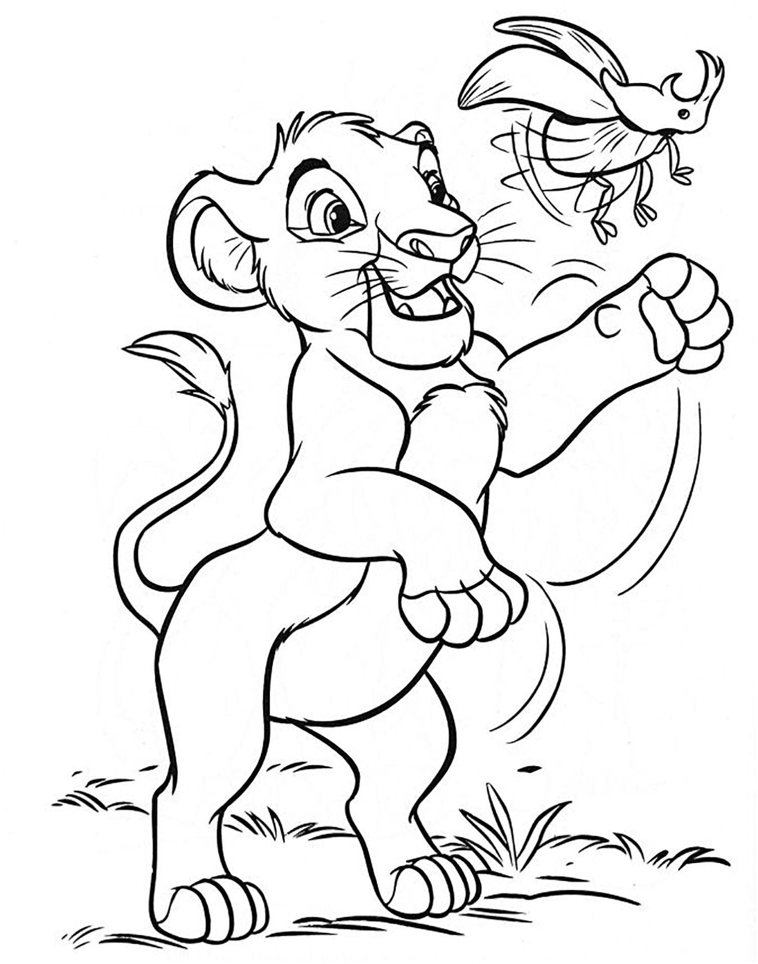 Disney Lion King Simba Coloring Pages Coloring Pages