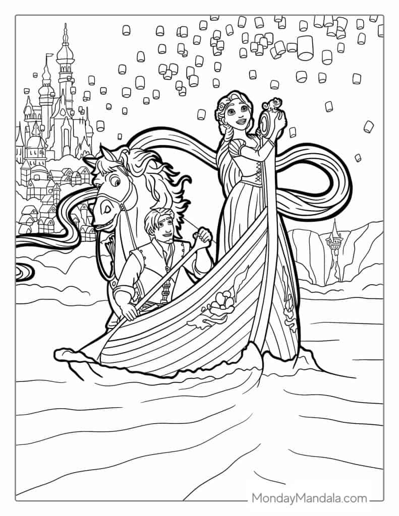 Disney Rapunzel Colouring Pictures To Printable Infoupdate