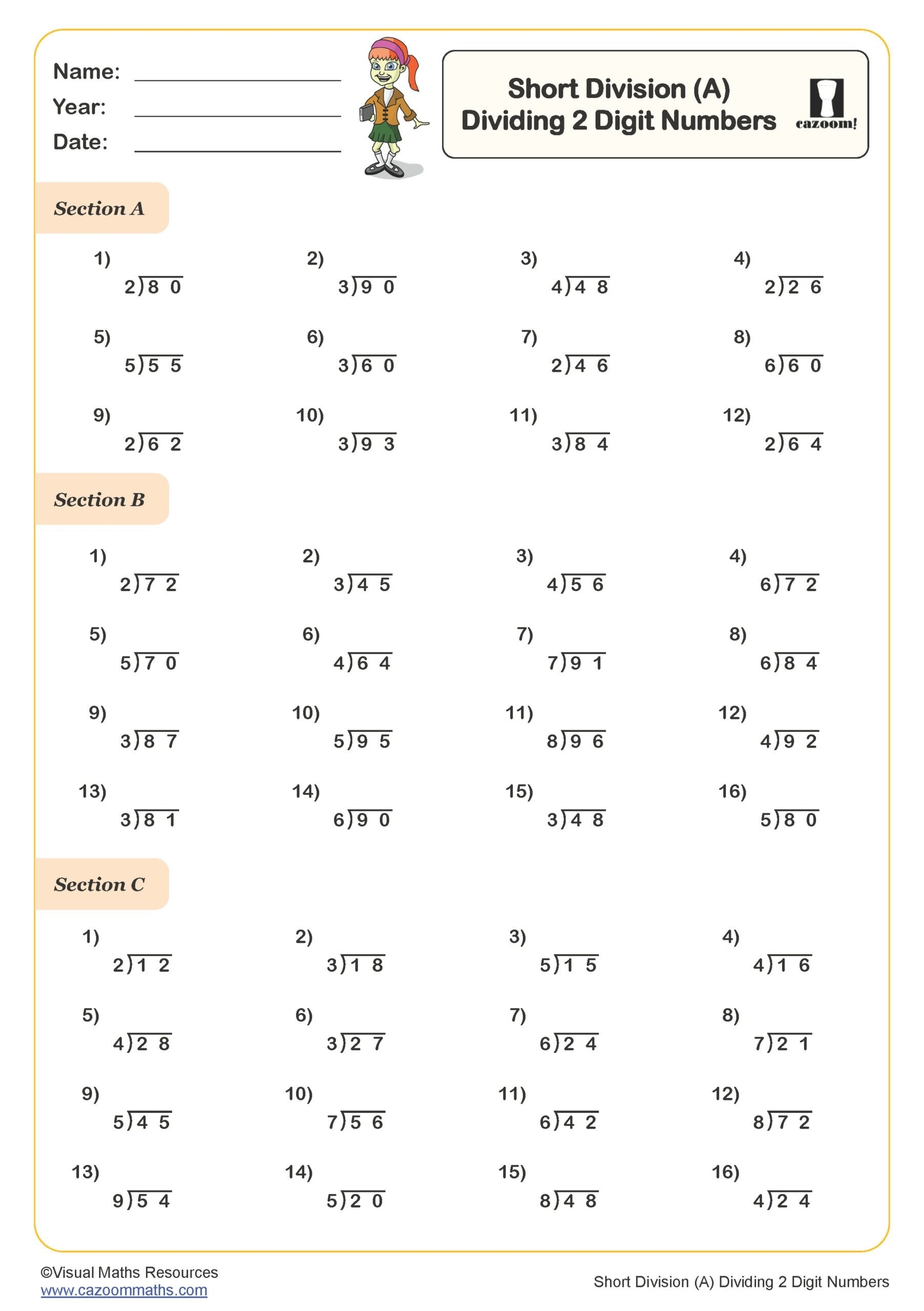 Dividing 3 Digit Numbers By 1 Digit Numbers Worksheet Free Worksheets 