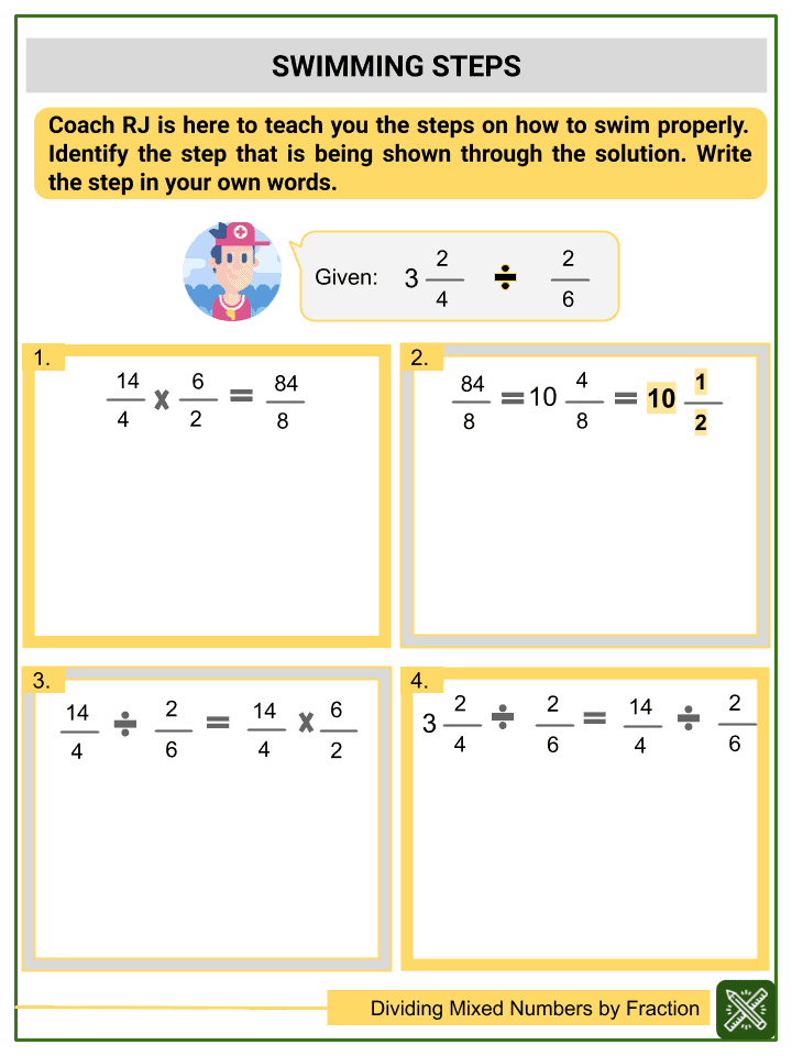 Dividing Fractions Mixed Numbers Worksheet Printable Word Searches