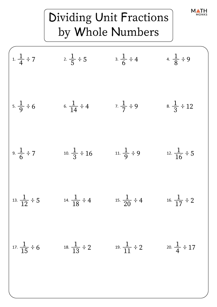 Dividing Fractions Worksheets With Answer Key Worksheets Library