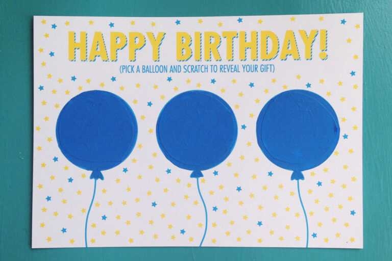 Diy Birthday Scratch Off Card Free Printable Alexandra For Scratch 