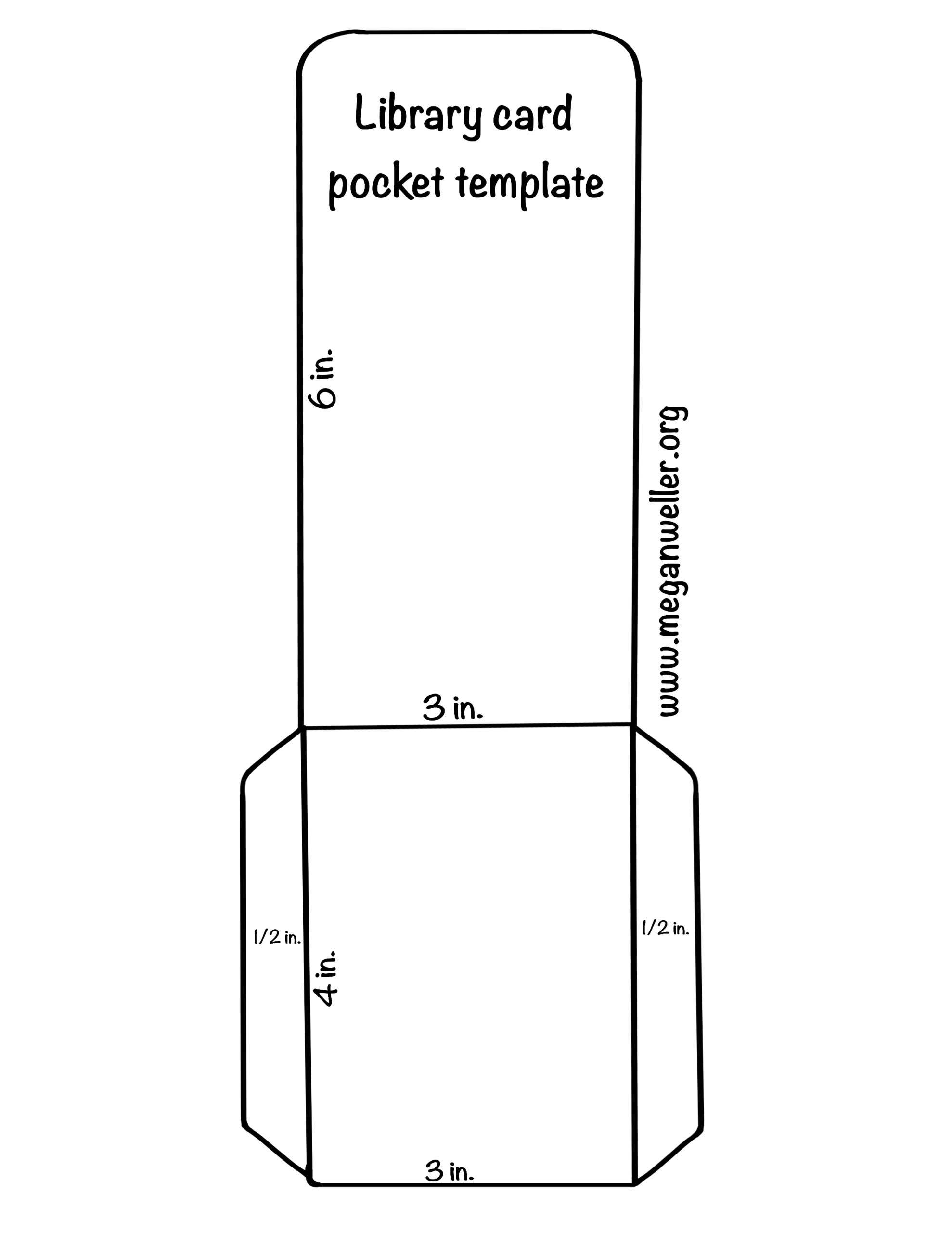 DIY Library Card Style Pocket Template