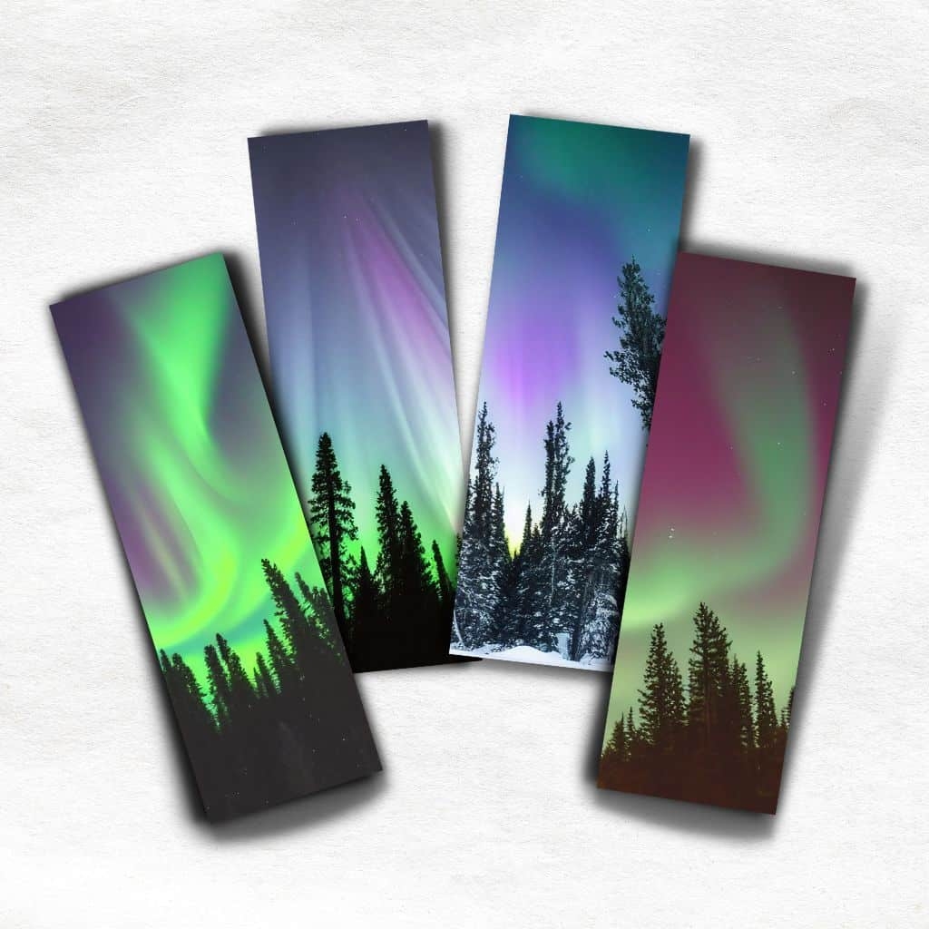 DIY Printable Northern Lights Bookmarks Make Your Own Aurora Borealis
