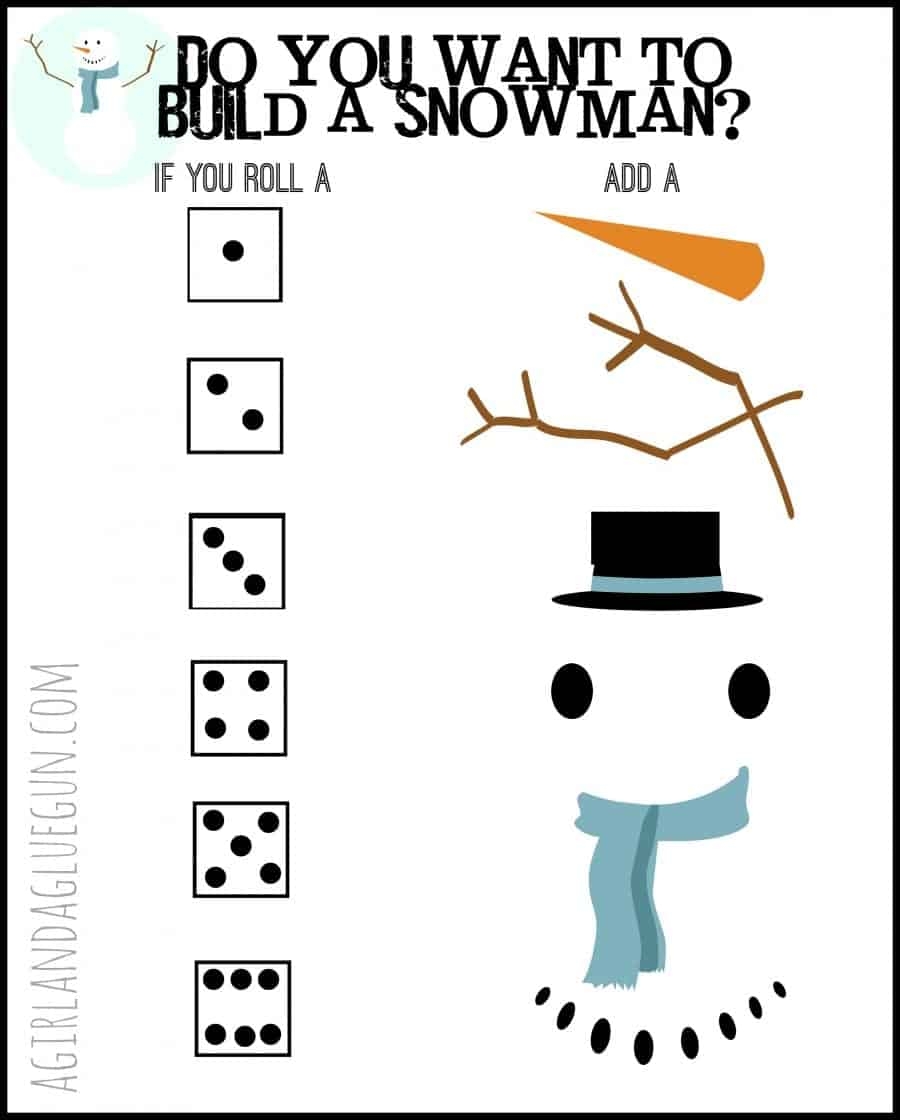 free printable build a snowman game