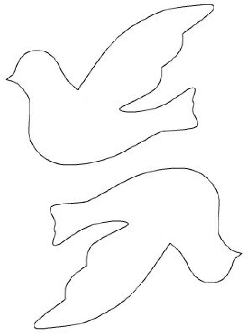 printable dove craft template