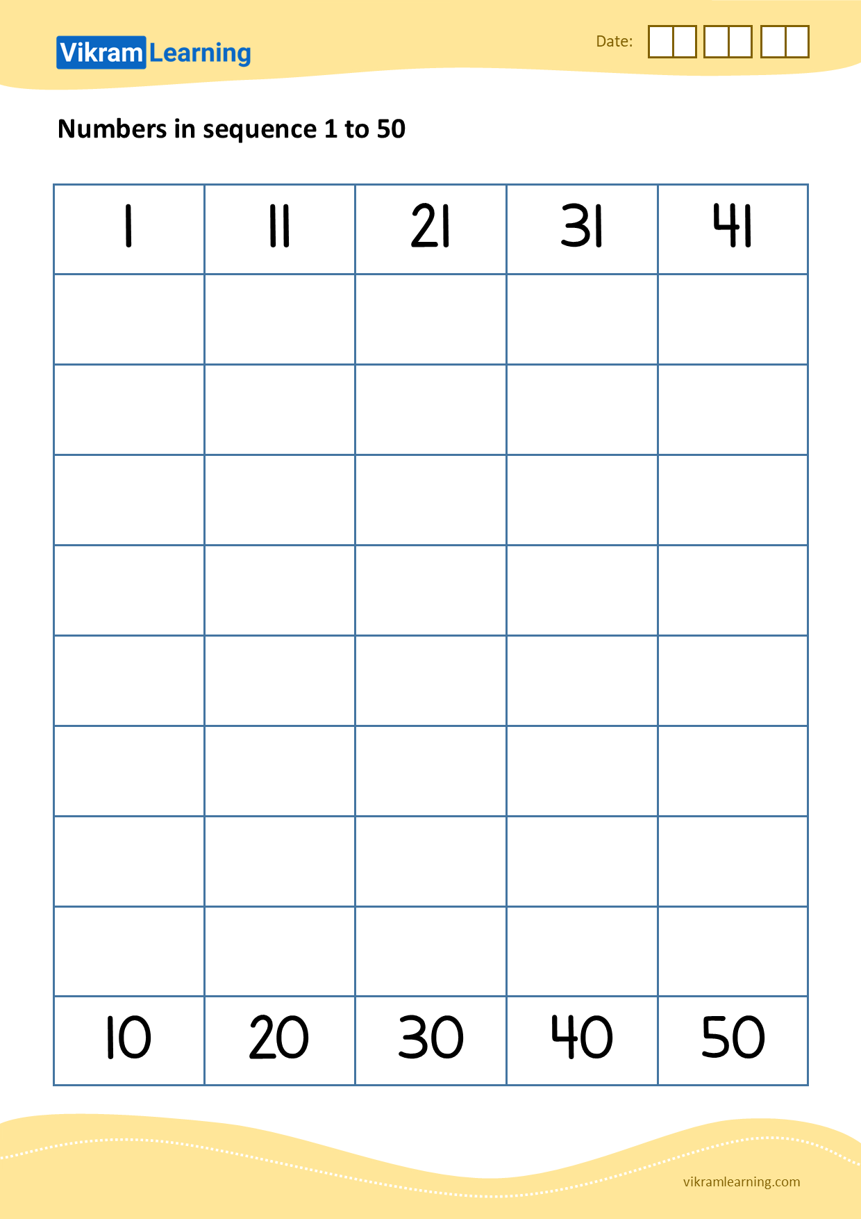 numbers in sequence worksheets