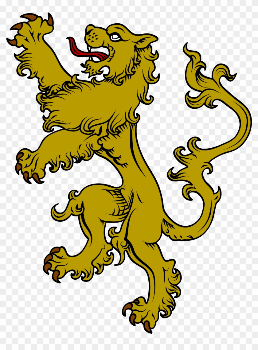 Download Heraldic Lion Crest Png Gold Lion Coat Of Arms Clipart Png 