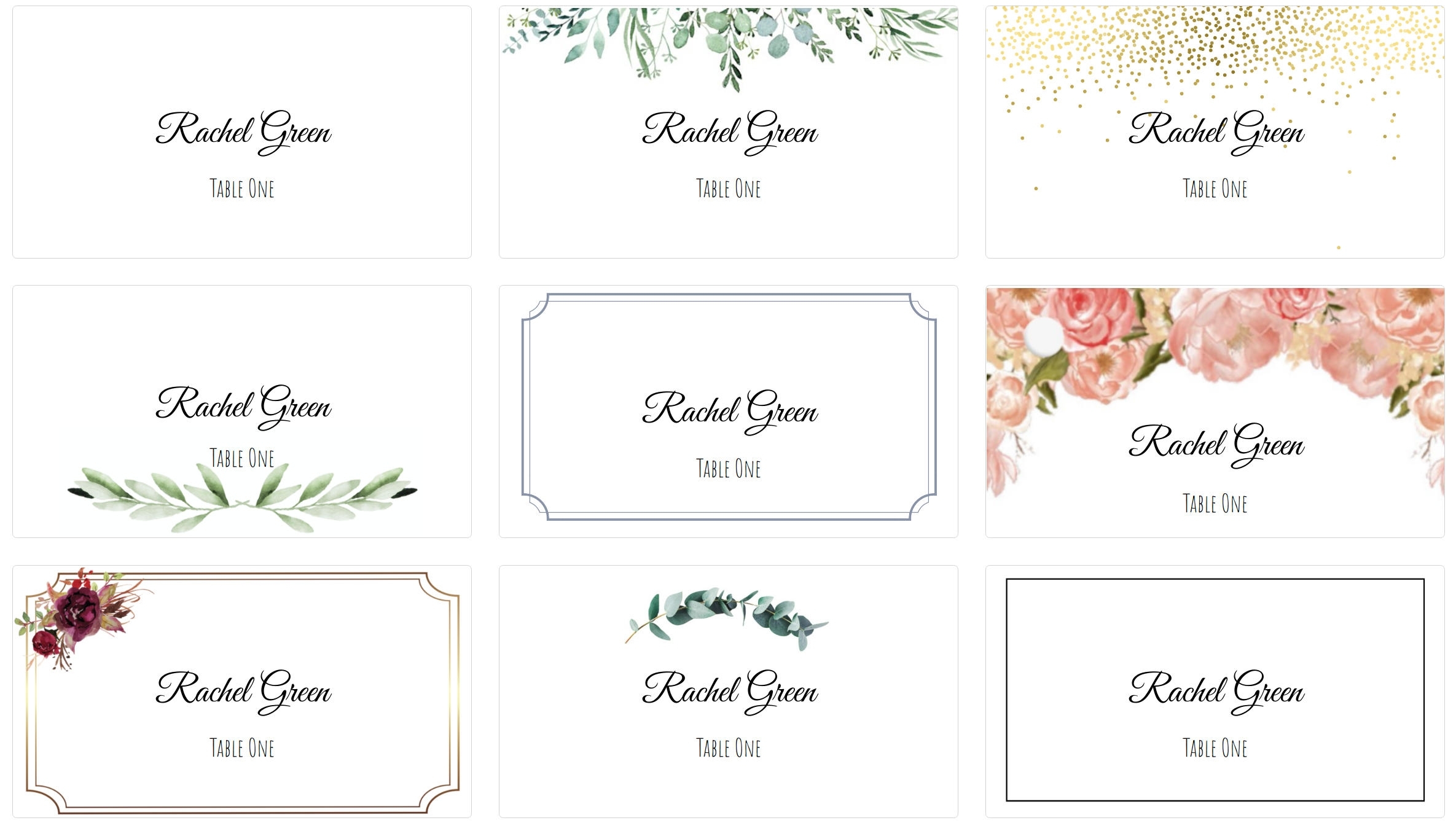 Downloadable Free Printable Place Card Template Printables Template Free