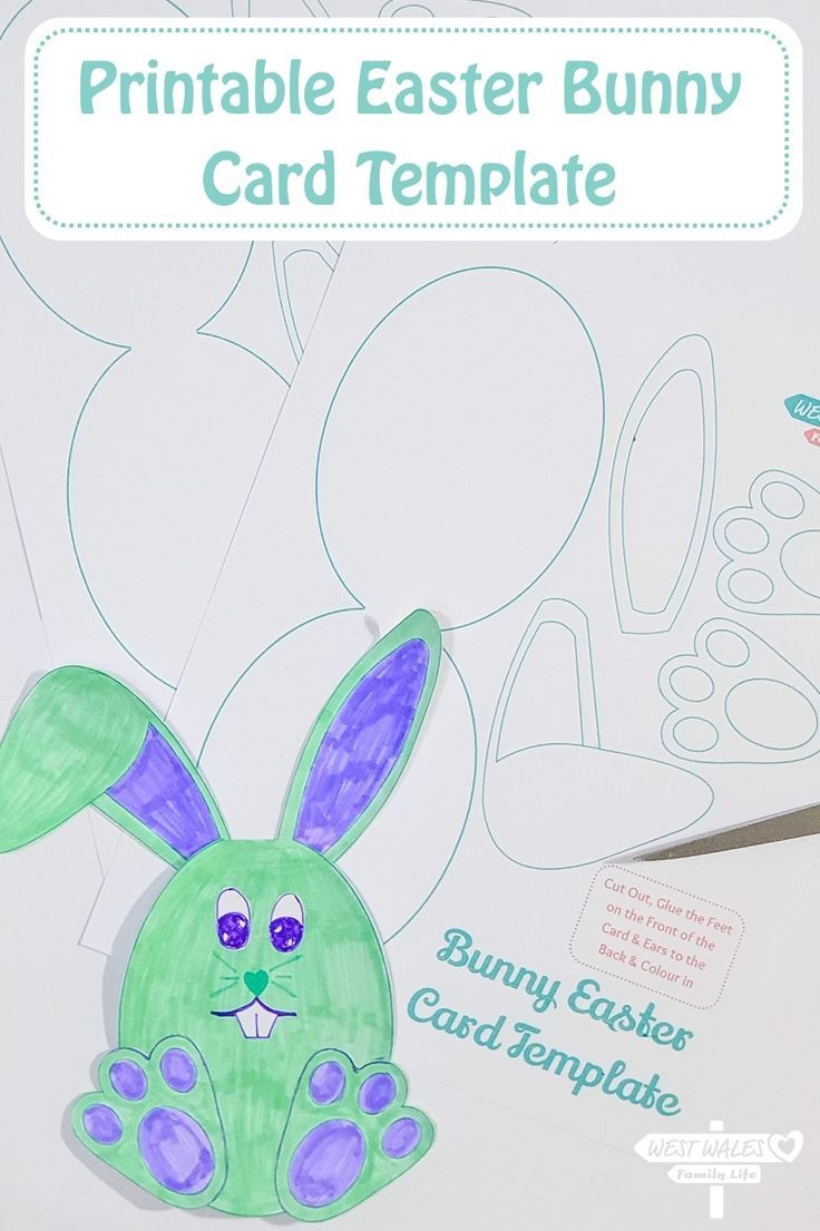 Easter Bunny Card Template Printable