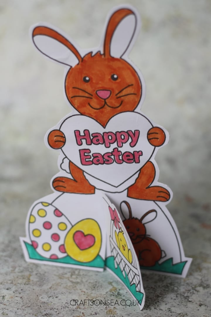 bunny card template printable